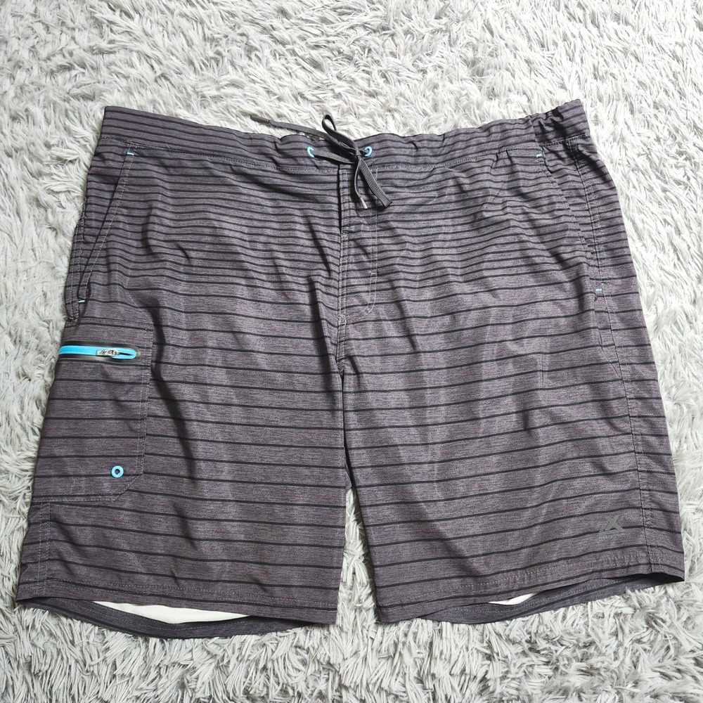 ZeroXposur Board Shorts Mens XXL 2XL Unlined‎ Swim Trunks Gray Pockets Surfing